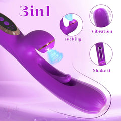Fast Squirt Tapping Flapping G Spot Dildo Vibrator