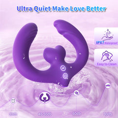 Double-Ended Dildo Vibrator for Lesbian