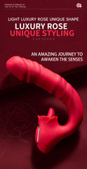 Alien Rose Tongue Licking Dildo Vibrator
