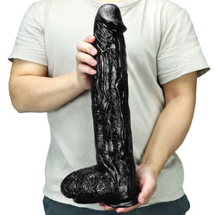16.5 Inch Strap On Big Black Dildo Black Dildos