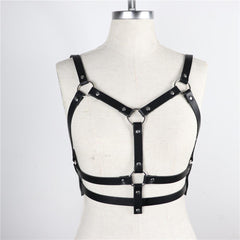 Belt Body Bondage Chest Straps Studded