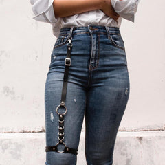 Sexy Body Bondage Cage Leather Belt