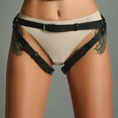 Bondage Punk Strap Band From Waist To Leg