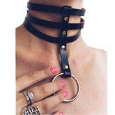 Choker Harness Collar Bondage Leather Belts