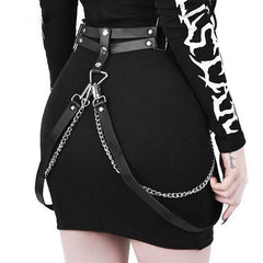 Double Layer Leather Garter Belt