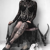 Edgy Women Harness Chain Belt Gothic