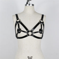 Female Punk Bra Sexy Cage Suspenders