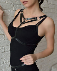 Harness Adjustable Pu Belt Straps For Women