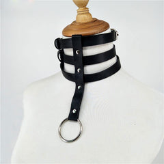 Harness Collar Leather Necklace Cord Bdsm Bondage