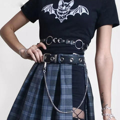Leather Belt Metal O-Ring Garter Leg Belts
