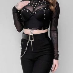 Leather Waist Harness Chain Belt Pastel Goth Punk