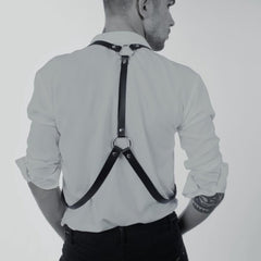 Men O-rings Buckles Punk Suspender