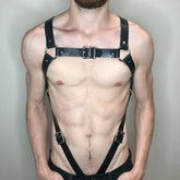 Men's Bondage Harness Leather Porno Body Belt