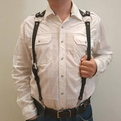 Men's Strap Belt Leather Gay Sexy Suspenders