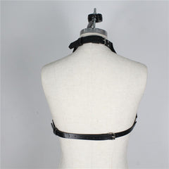 New Holographic Rave Bondage Collar Harness