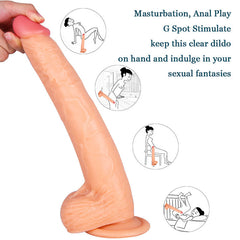 12 Inch Hairy Pussy Dildos