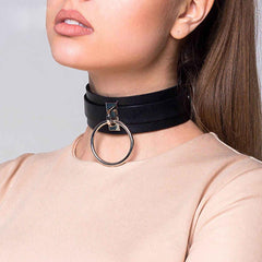 New PU Leather Collar Wide Neck Strap
