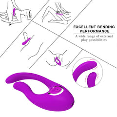 Penis Cock Ring G-Spot Double Head Vibrator