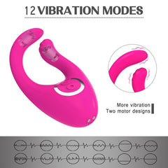 Penis Cock Ring G-Spot Double Head Vibrator