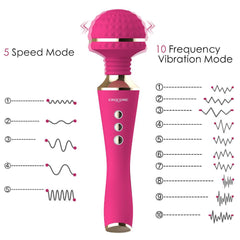 Powerful Multi-Speed Waterproof G-Spot AV Wand