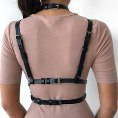 Punk Goth Leather Harness Body Bondage
