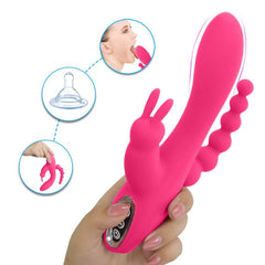 Rabbit G-spot and P-spot Triple Curve Vibrator