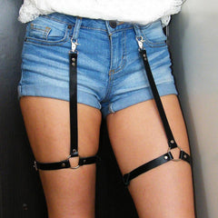 Sexy Lingerie Leather Harness Garter Bdsm Women