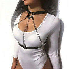 Waist Garter Bondage Punk Harness Leather