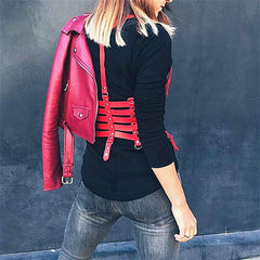 One Shoulder Strap Waist Harness Gothic