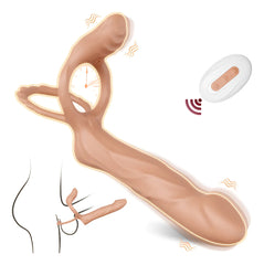 2026 Newest Version Strap On Penis Butt Plug Anal Sex Toys with Vibrating Cock Ring