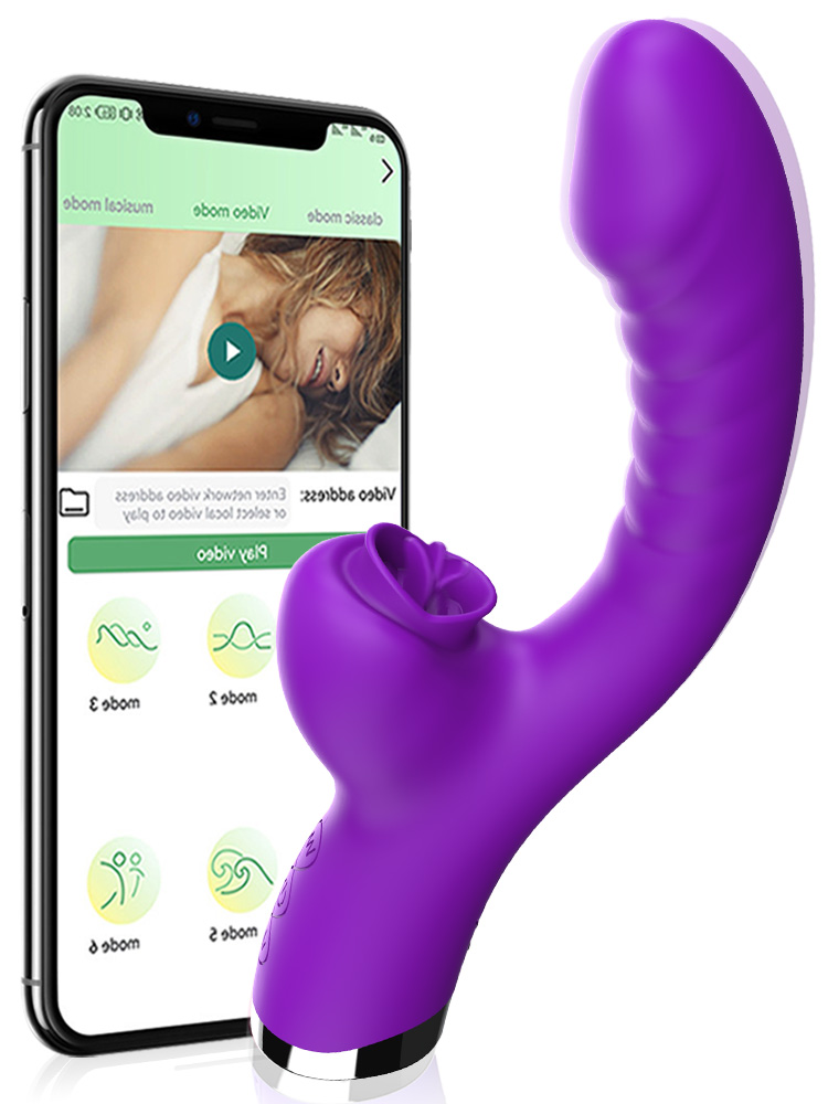 Tongue Licking Dildo Vibrator