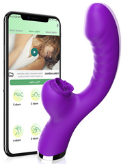 Tongue Licking Dildo Vibrator