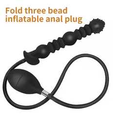 Gadgetlly 7.68" Inflatable 5-Bead Anal Plug