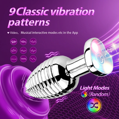 Light Up Wireless Remote Metal Butt Plug (Super Large) S M L