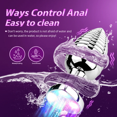 Light Up Wireless Remote Metal Butt Plug (Super Large) S M L