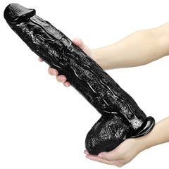 16.5 Inch Strap On  Big Black Dildo Black Dildos