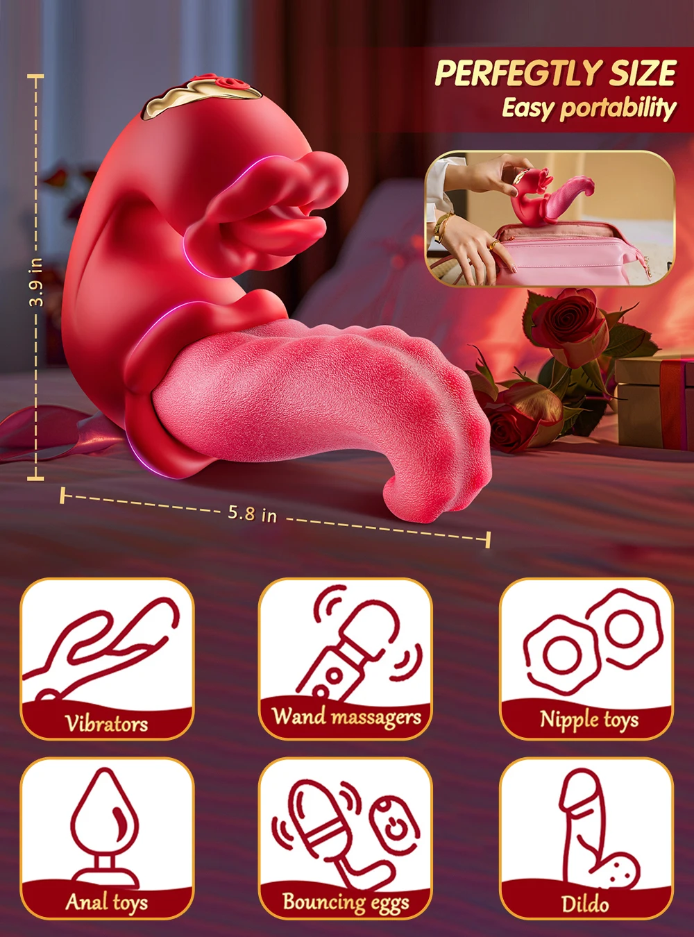 Vibrator Adult Sex Toys for Women Female Masturbation Tools Mouth Tongue
