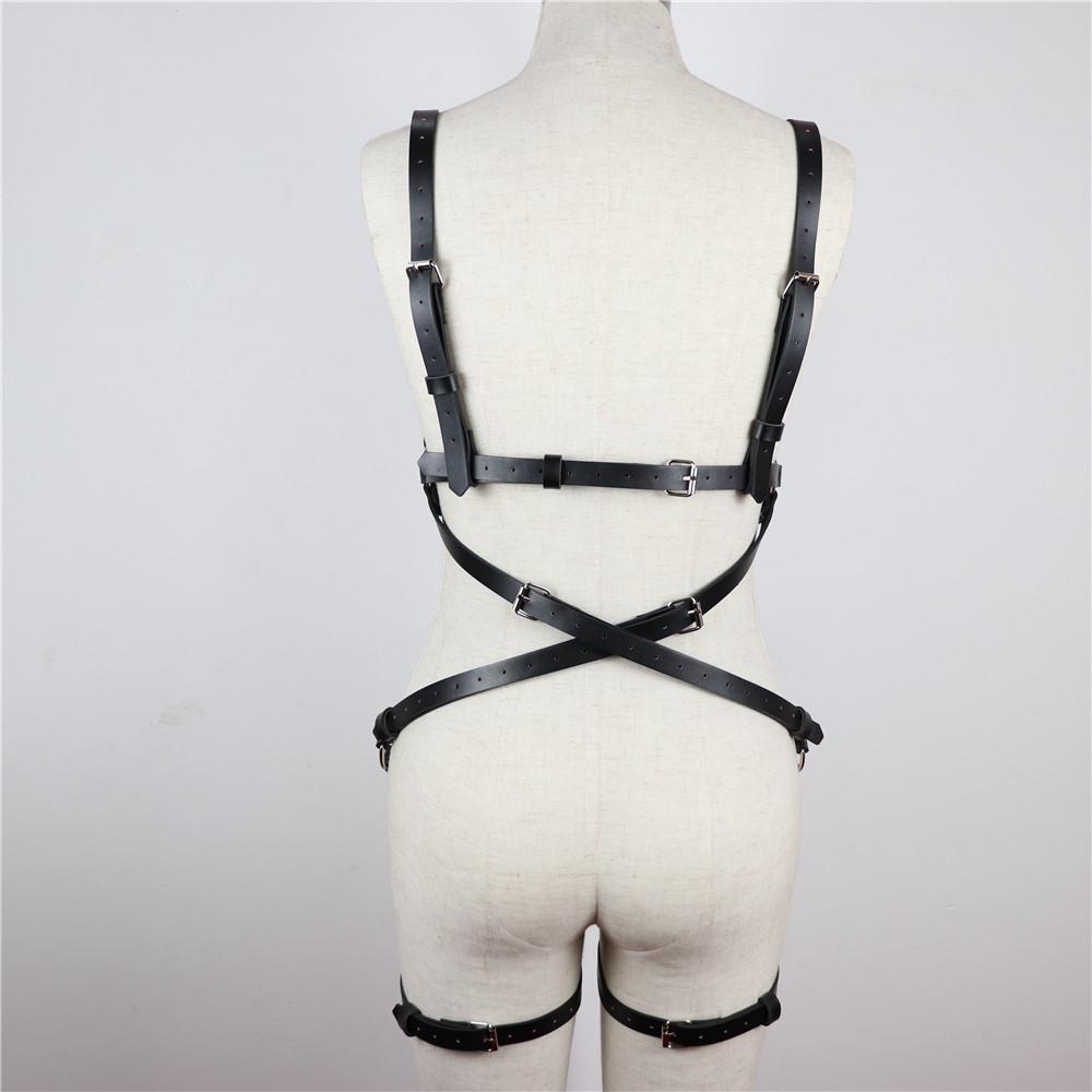 Adjustable Leather Harness Body Strap