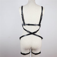 Adjustable Leather Harness Body Strap
