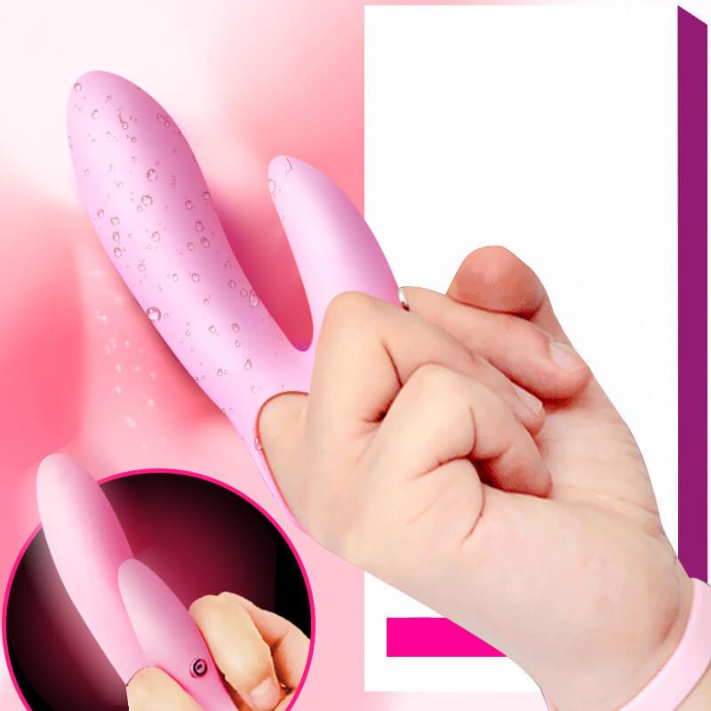 Finger Sleeve Vibrator Lesbian Brush Masturbator