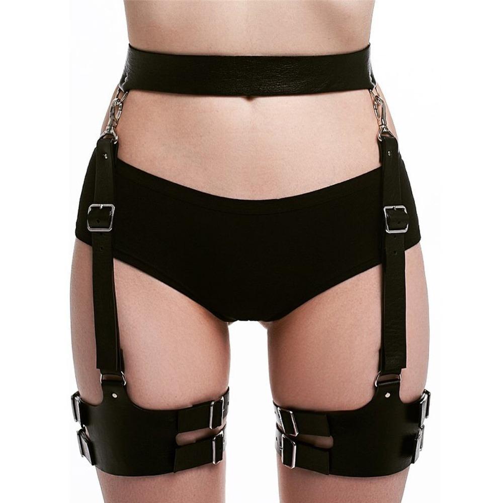 Leather Belt Bondage Stockings Suspender Strap