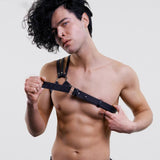 Leather Harness Belt For Man Pastel Goth Body Strap