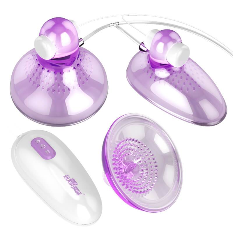 Electric Breast Suction Vibrator Enhancer Women Nipple Massager Adult Sex  Toy US