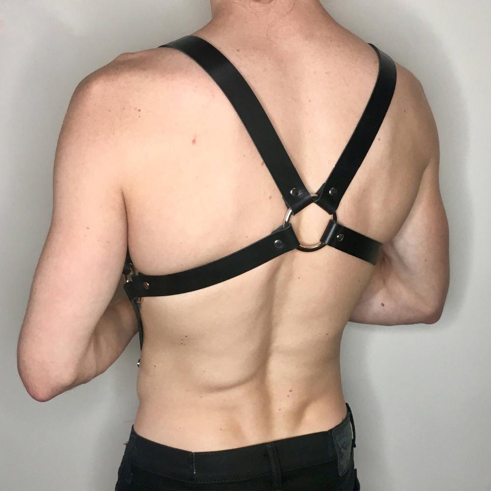 Men's Bondage Harness Leather Porno Body Belt