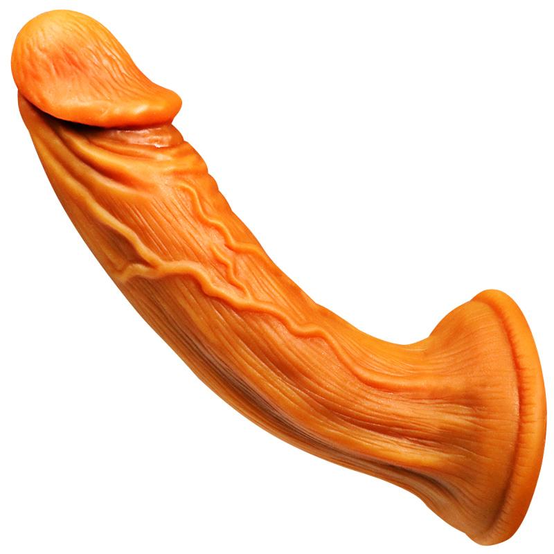 Golden Suction Realistic Women Dildo 7 Inch