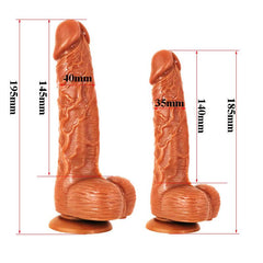 Remote Control Realistic Women Heat Dildo 8 Inch