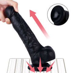 7.9 Inch Women's Soft Silcone Dildos / Big Black Dildo / Black Dildo