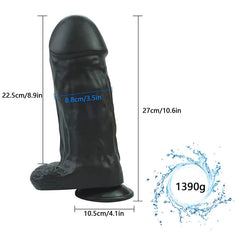 10.6 Inch Large Black Dildos / Big Black Dildo / Black Dildo