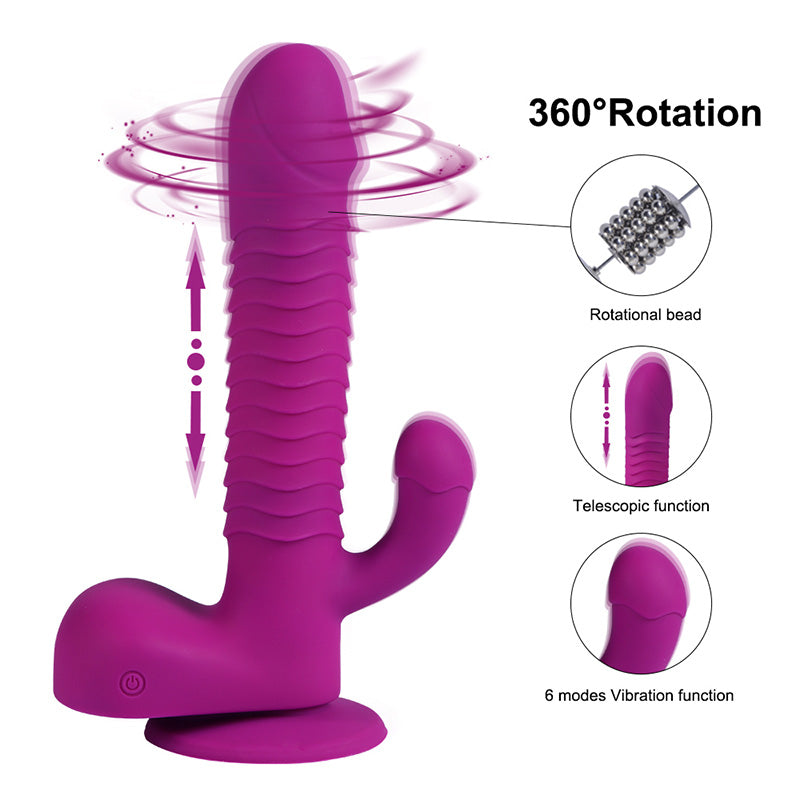 8.3 Inch Purple Rotating Dildos