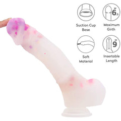 9.25 Inch Confetti Dildo